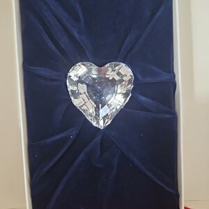 Heart-Shaped Crystal Paperweight